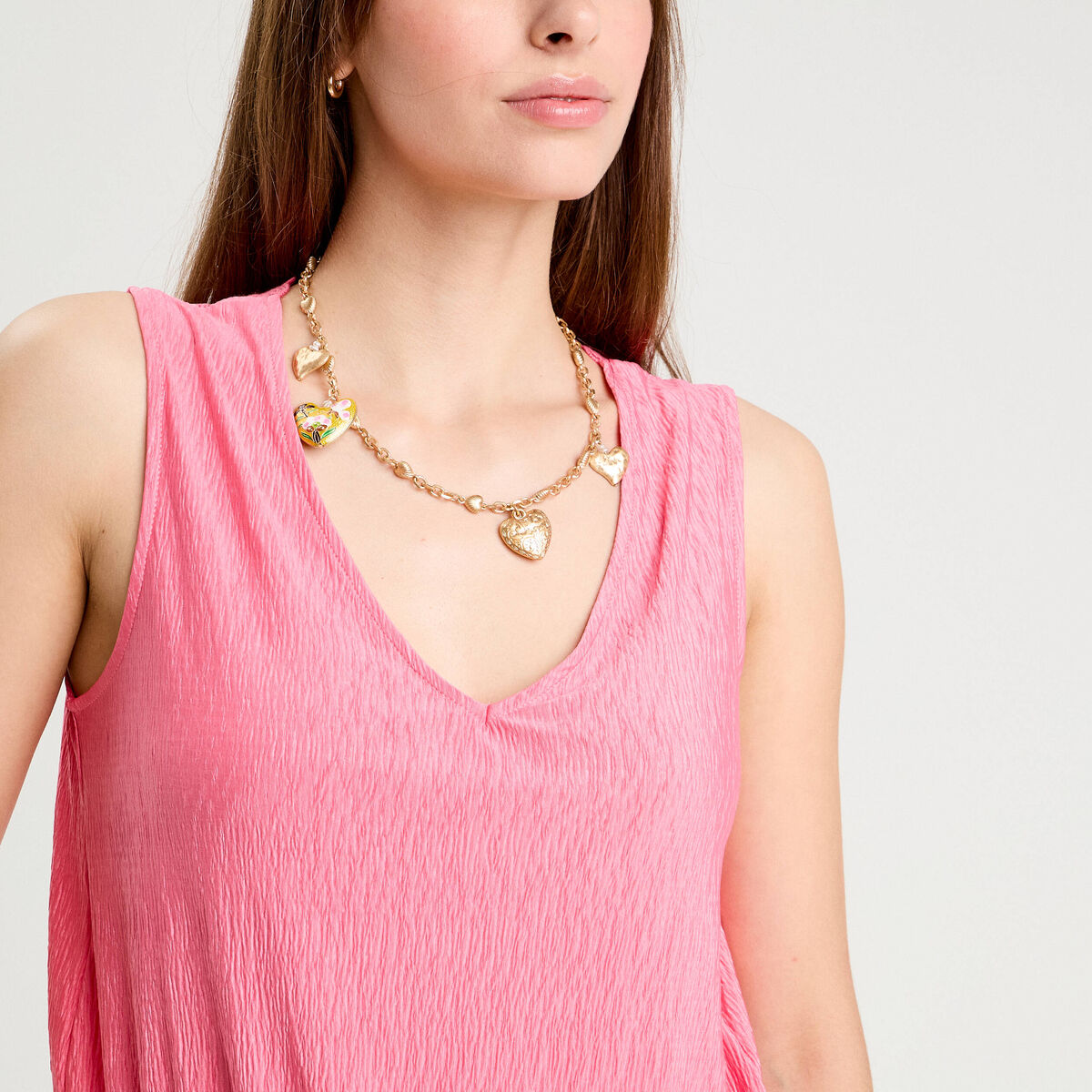D&eacute;bardeur cintr&eacute; rose femme