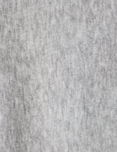 Cape boyfriend cropped col rond gris clair femme
