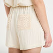 Short coupe flare ecru femme