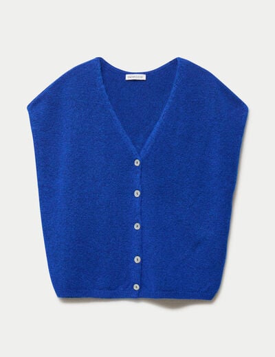 Gilet sans manches bleu electrique femme