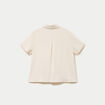 Chemise col classique manches courtes ecru femme