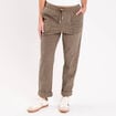 Pantalon jogging velours vert kaki femme