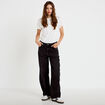 Jean coupe large denim noir femme