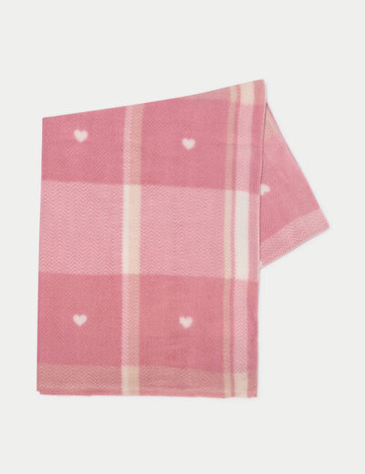 &Eacute;charpe plaid rose fushia femme