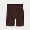 Short cycliste sans couture marron fonc&eacute; femme