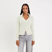 Gilet coupe ajust&eacute;e vert pastel femme