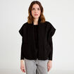 Gilet polaire manches courtes noir femme