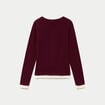 Doudou col rond manches longues bordeaux femme