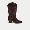 Bottes esprit western marron femme