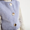Gilet sans manches effet polaire bleu gris femme