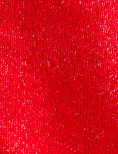Gilet boutonn&eacute; manches longues rouge femme