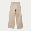 Jean wide leg taille haute beige femme