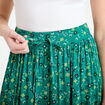 Jupe longue &eacute;vas&eacute;e vert femme