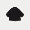 Chemise manches 3/4 noir femme