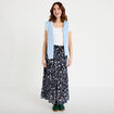 Jupe longue fluide noir femme