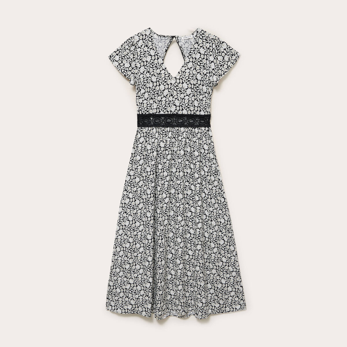 Robe longue &eacute;vas&eacute;e noir femme