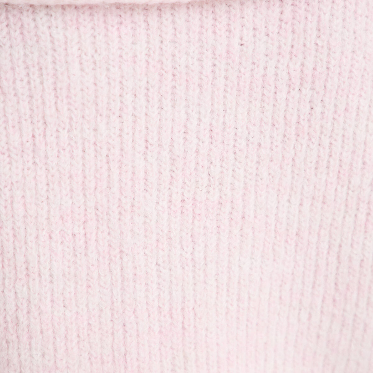 Pull col camionneur manches longues rose clair femme