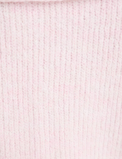 Pull col camionneur manches longues rose clair femme