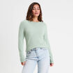 Pull col bateau vert pastel femme