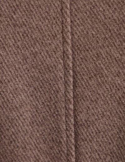 Manteau oversize manches longues taupe femme