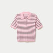 Polo manches courtes col chemise rose femme