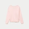 Gilet boutonn&eacute; avec col en V rose clair femme
