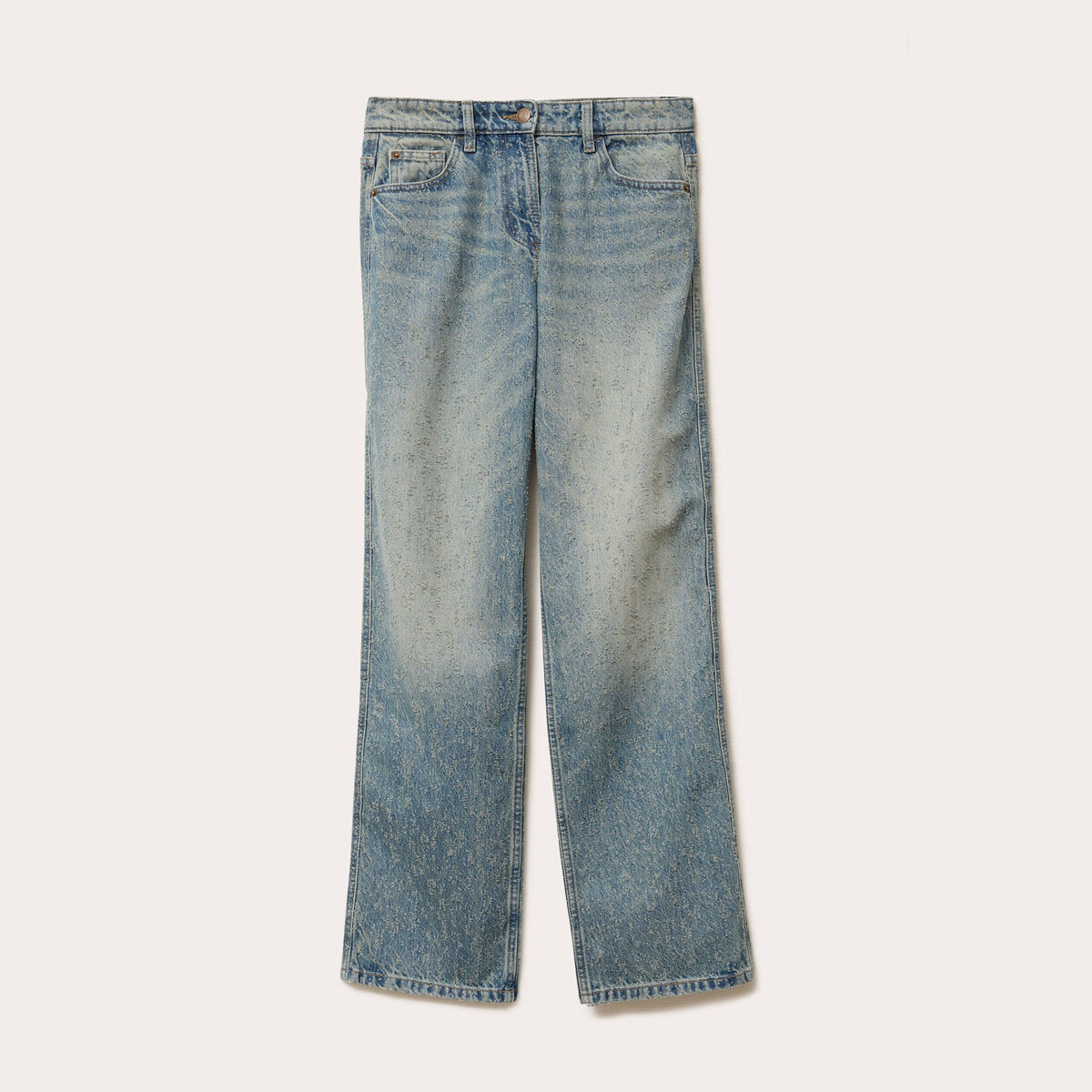 Jean droit taille standard denim dirty femme