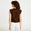 Gilet sans manches marron fonc&eacute; femme