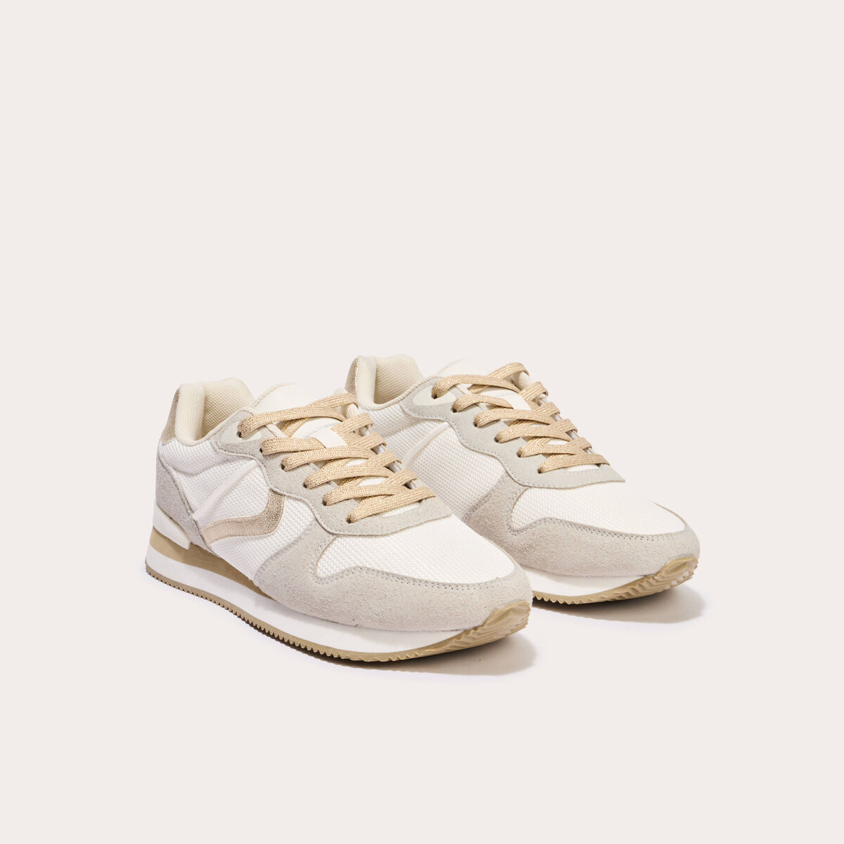 Sneakers plates couleur or femme