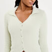 Gilet coupe ajust&eacute;e vert pastel femme