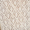 Pull ajour&eacute; col v manches courtes ecru femme