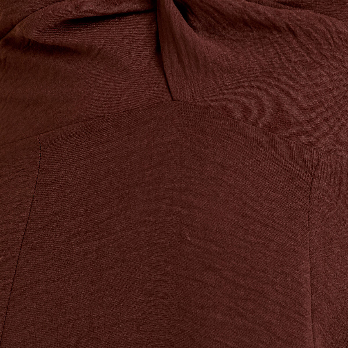 Robe longue &eacute;vas&eacute;e fendue marron femme