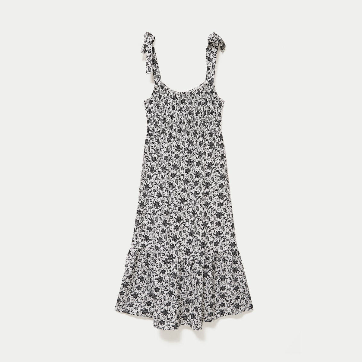 Robe longue &eacute;vas&eacute;e col carr&eacute; noir femme