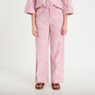 Pantalon large taille standard rose clair femme