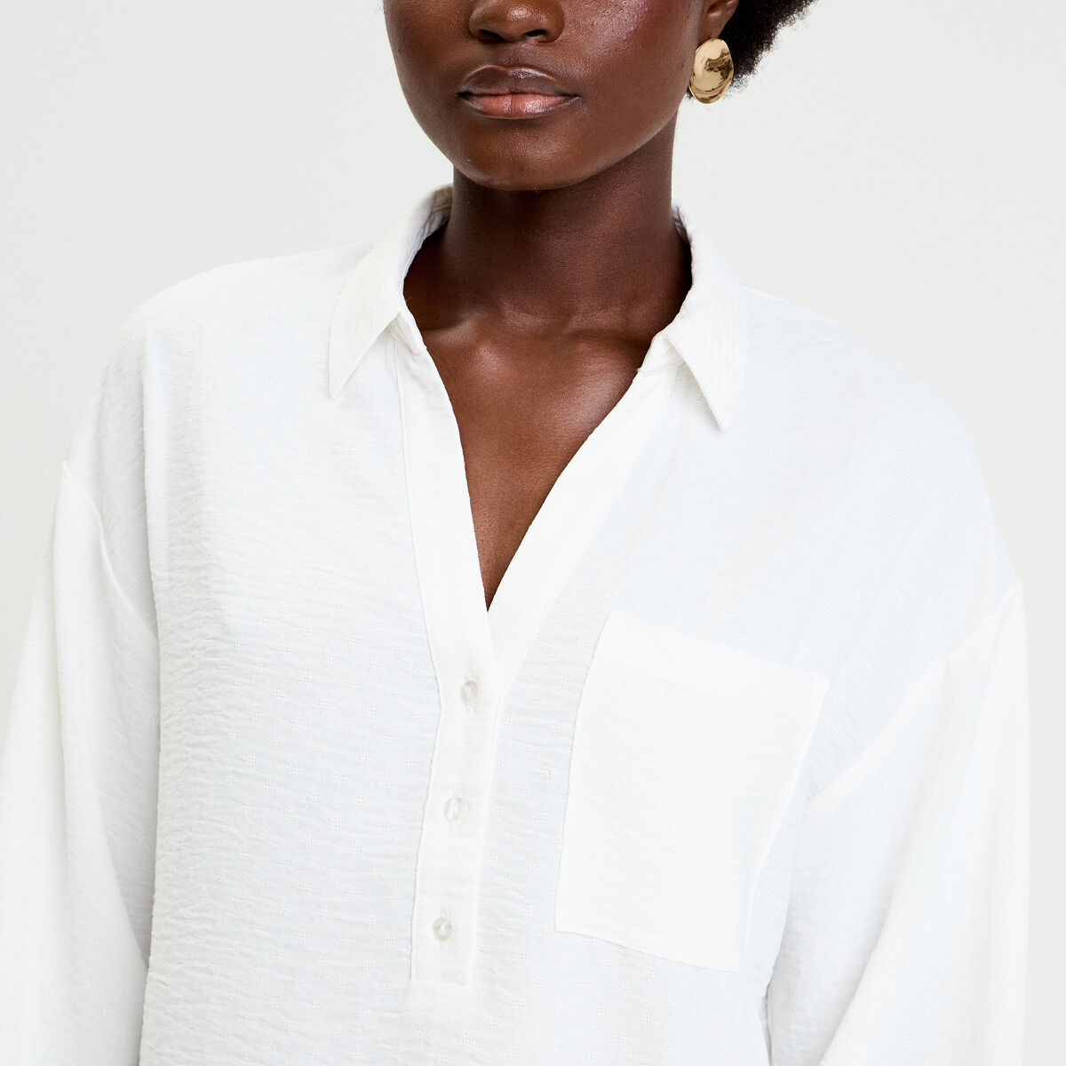 Vareuse manches longues ecru femme
