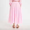 Jupe longue &eacute;vas&eacute;e rose clair femme