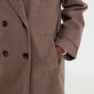 Manteau oversize manches longues taupe femme