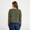 Veste effet polaire vert kaki femme