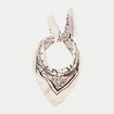 Foulard satin&eacute; soyeux ecru femme