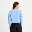 Gilet court nou&eacute; bleu ciel femme