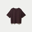 T-shirt manches courtes activewear marron fonc&eacute; femme