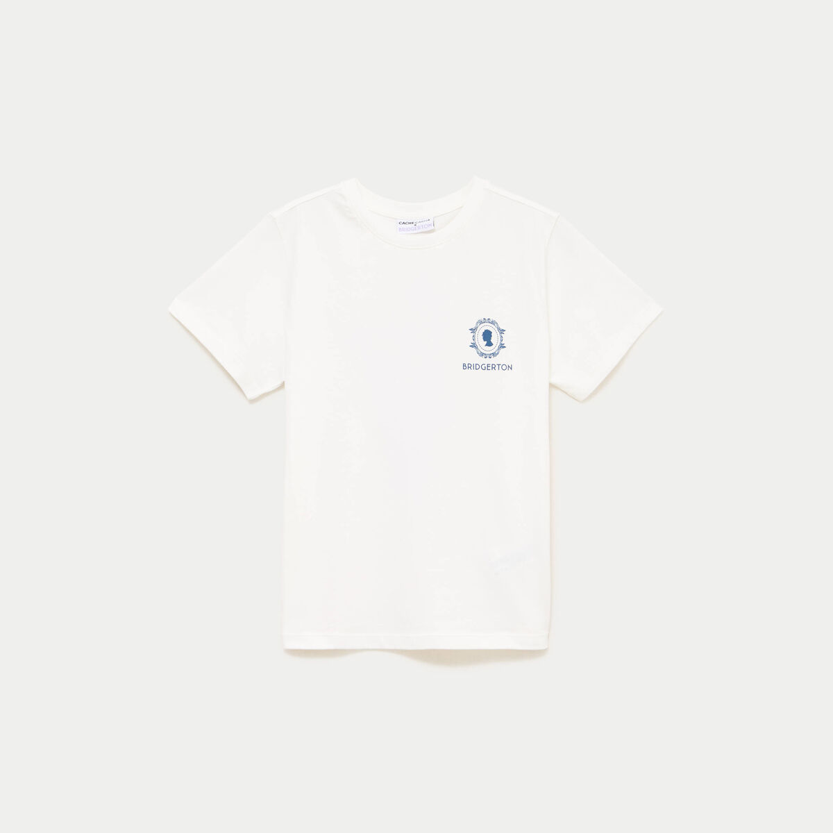 T-shirt imprim&eacute; fleurs Bridgerton ecru femme