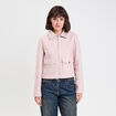 Veste zipp&eacute;e rose poudr&eacute;e femme