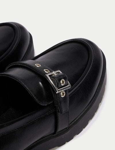 Mocassins noir femme
