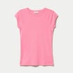 T-shirt manches courtes rose vif femme