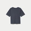 T-shirt col v manches courtes gris femme