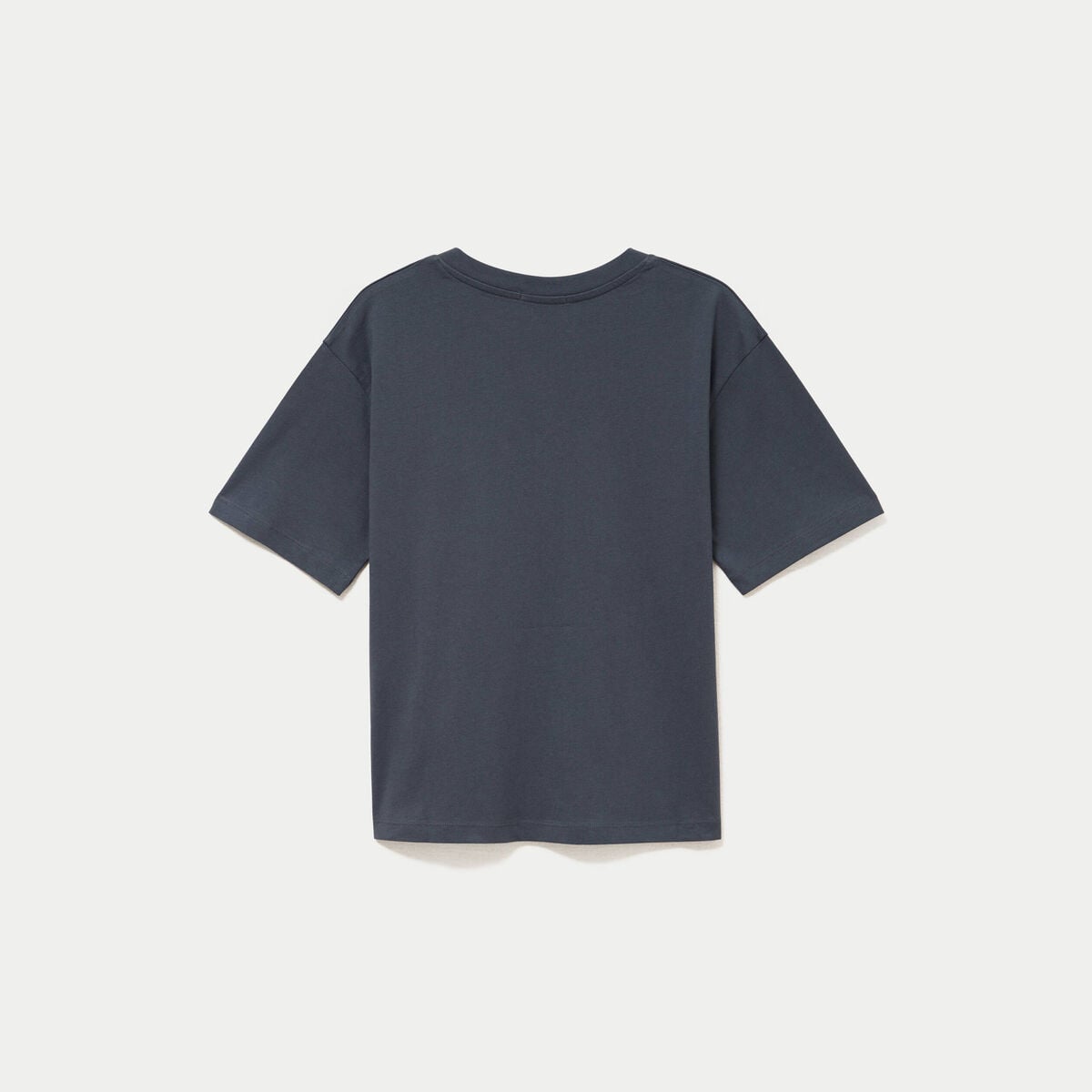 T-shirt col v manches courtes gris femme