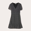 Robe &eacute;vas&eacute;e manches courtes noir femme