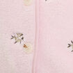 Gilet sans manches brod&eacute; effet polaire vieux rose femme