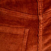 Pantalon barrel en velours marron cognac femme